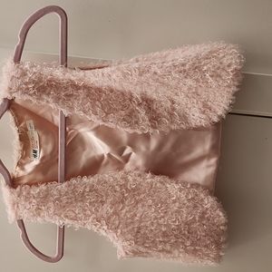 H&M fluffy pink vest